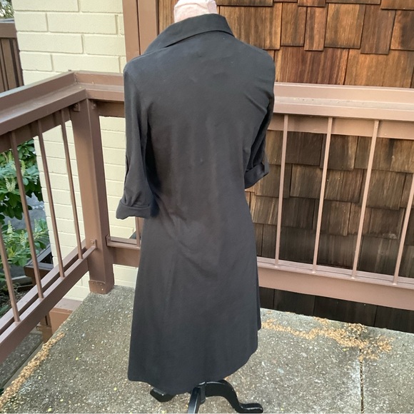 Arentura Organic Black Midi Shirt Dress, cotton Medium - Picture 7 of 11